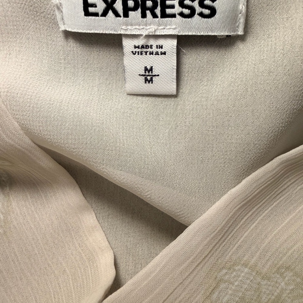Express Women's Ruffle Wrap Top - Picture 2 of 4